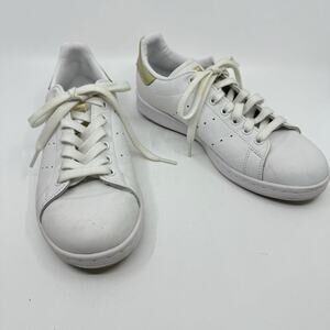 adidas White and Gold Athletic Shoes